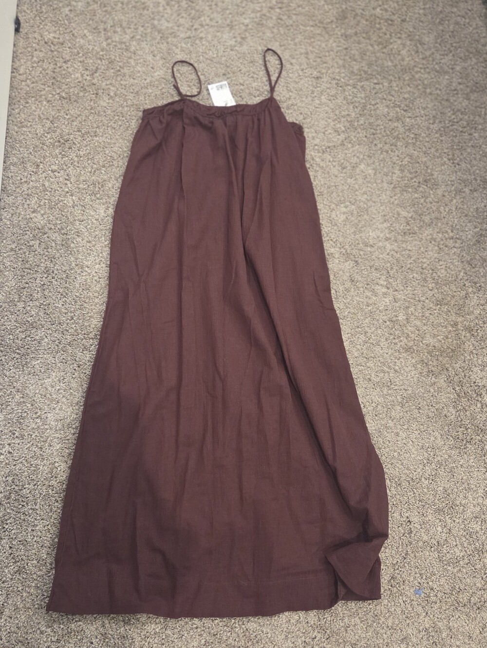 H&M Simple Spaghetti Strap Maxi Dress in Deep Purple